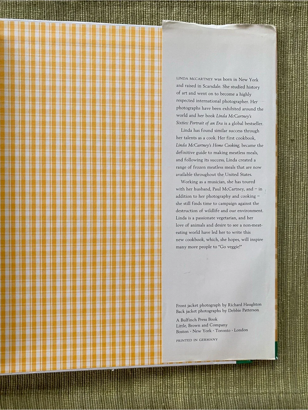 Linda McCartney's Home Cooking vintage 90s vegetarian cookbook